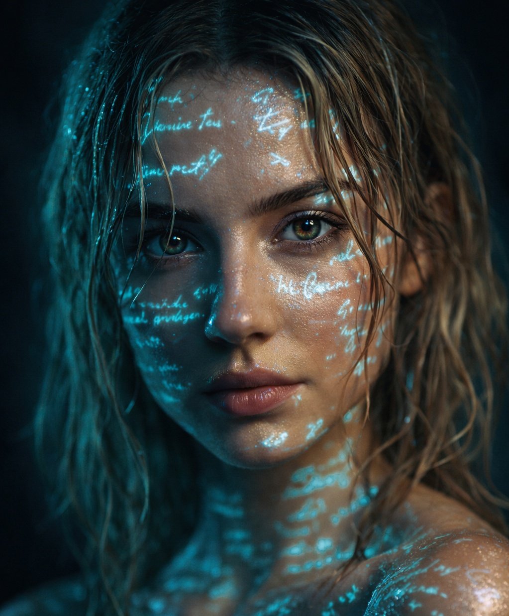 Luminous Script Portrait